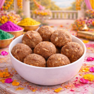 Ladoos (Atta) Gond Desi Ghee loaded with Dry Fruits (homemade)